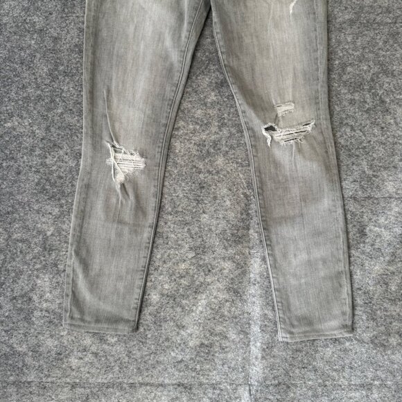 Mother “The Looker” Skinny Jeans Holy Smokes Grey Distressed Size 26 - Picture 5 of 16